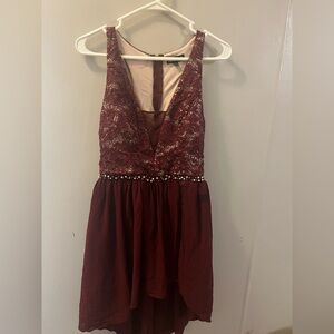 Sequin Hearts maroon dress from JC Penny